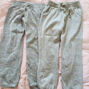 Gap Kids Girls Set of 2 Grey Sweatpants Size 6/7